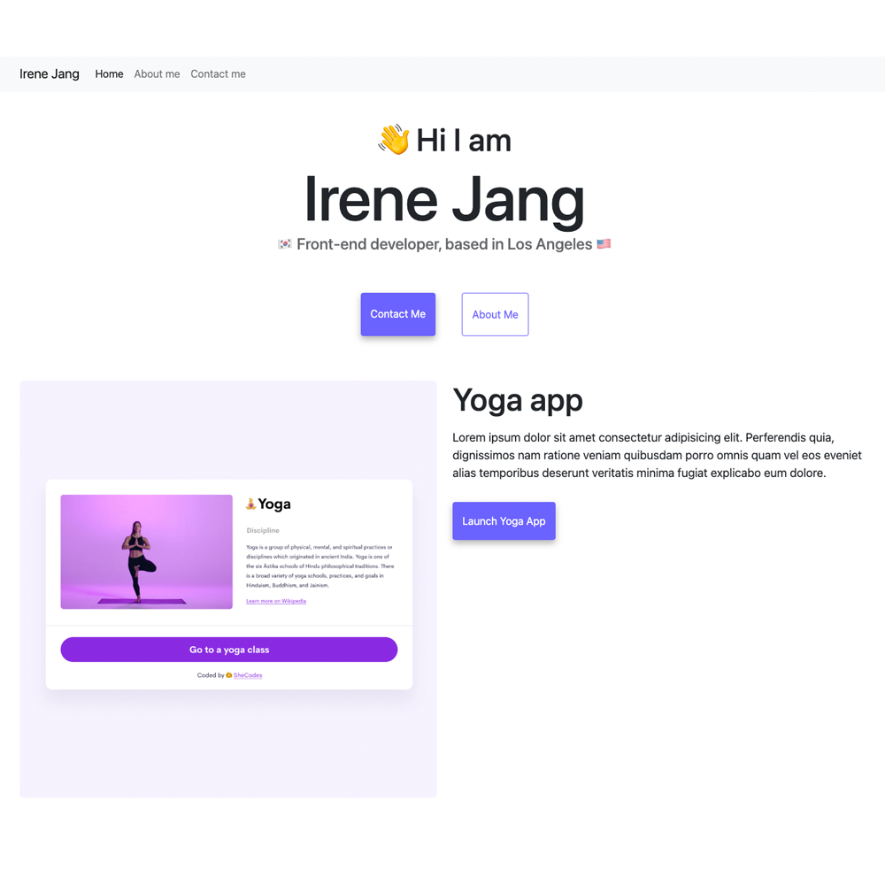 Portfolio template project Profile photo